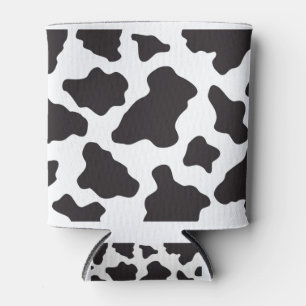 Black and White Cow Skin Can Cooler Beer Sleeve