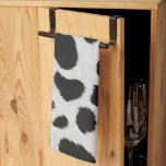 Black and white cow spots pattern fur texture tea towel<br><div class="desc">Classic black and white cow spots pattern faux fur animal print.</div>