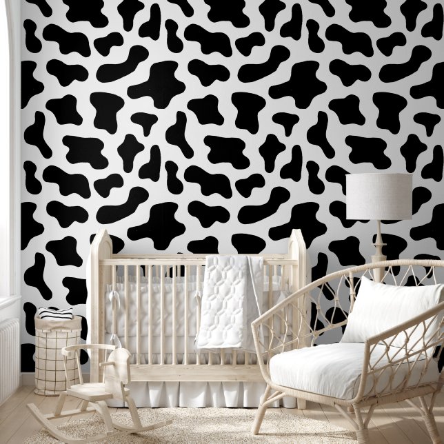 Black and White Cow Spots Wallpaper (Kids)