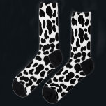 Black and White Cowhide Cow Hide Patterned Socks<br><div class="desc">These fun patterned socks have an all over black and white print that has the look of a cow's hide. It's perfect for doing your best impersonation of a cow.</div>