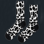 Black and White Cowhide Cow Hide Patterned Socks<br><div class="desc">These fun patterned socks have an all over black and white print that has the look of a cow's hide. It's perfect for doing your best impersonation of a cow.</div>