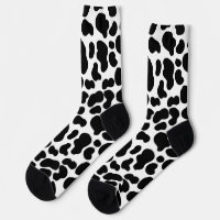 Black and White Cowhide Cow Hide Patterned