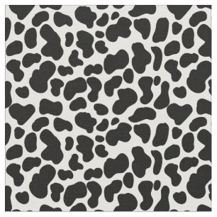 Black and White Cowhide Cow's Hide Patterned Fabric