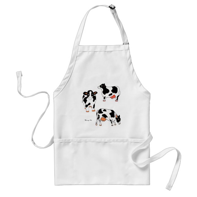 Black and White Cows Apron (Front)