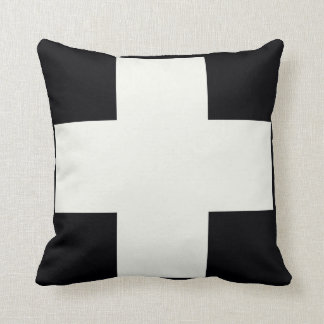 Black and White Cross Cushion
