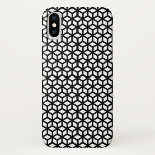 Black And White Cube Pattern iPhone X Case