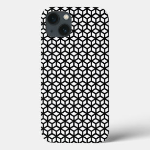 Black And White Cube Pattern iPhone 13 Case