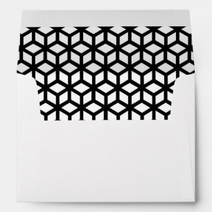 Black And White Cube Pattern Envelopes