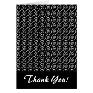 Black and White Curlie Cue Pattern