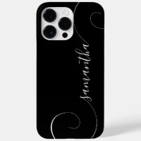 Black and White Curly Signature