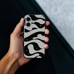 Black And White curved lines iPhone / iPad case