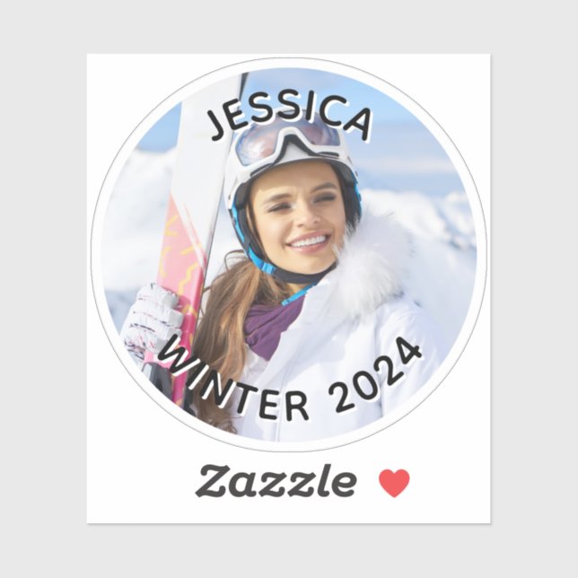 Black and White Curved Text Family Photo (Sheet)