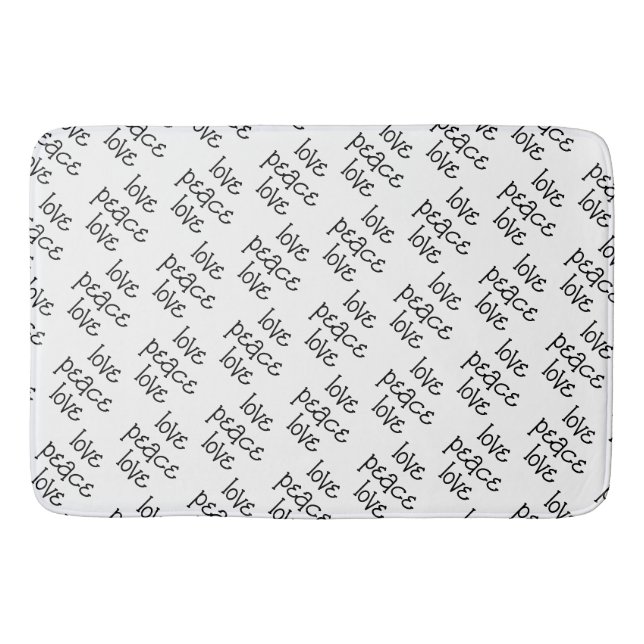 Black and White : custom Bath Mat (Front)