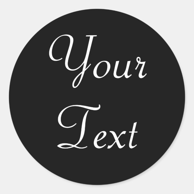 Black and White Custom Envelope Seals with Text (Front)