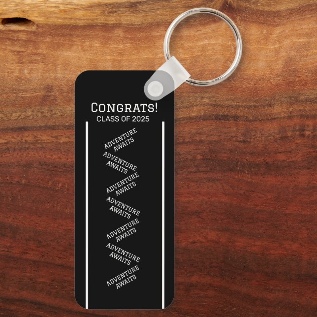 Black and White Custom Keychain (Back)