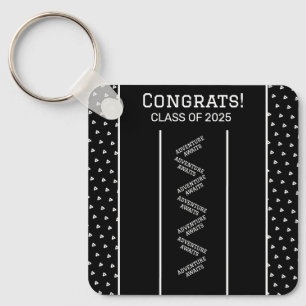 Black and White Custom Keychain