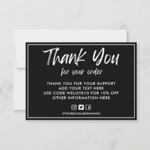 Black and White Custom logo Media Insert