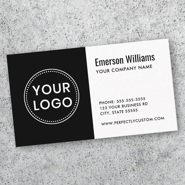 Black and white custom logo modern minimalist business card (Black and white custom logo modern minimalist business card)