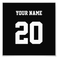 Black and White Custom Number and Name