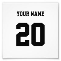Black and White Custom Number and Name