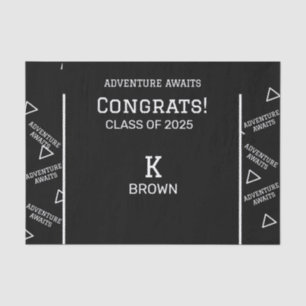 Black and White Custom Personalised Tissue Paper