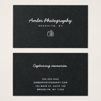 Black and White Custom Photographer Business Card