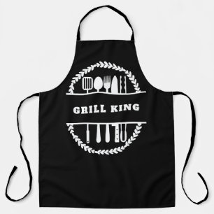 Black And White Custom Text Cooking Dad Cook Chef Apron