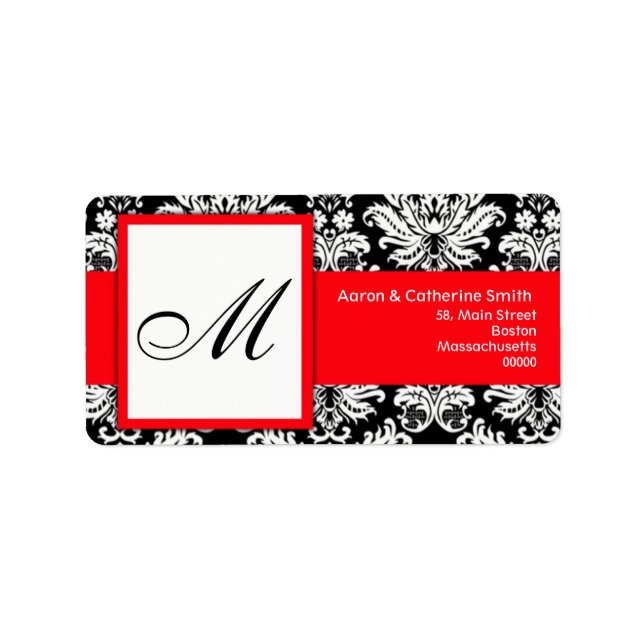 Black and White Customisable Address Labels (Front)