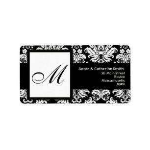 Black and White Customisable Address Labels