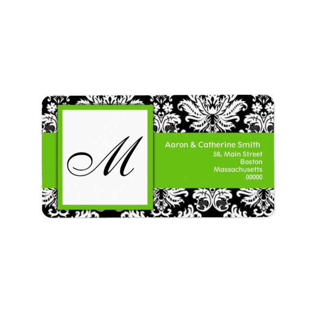 Black and White Customisable Address Labels (Front)