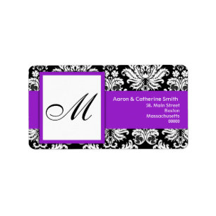 Black and White Customisable Address Labels