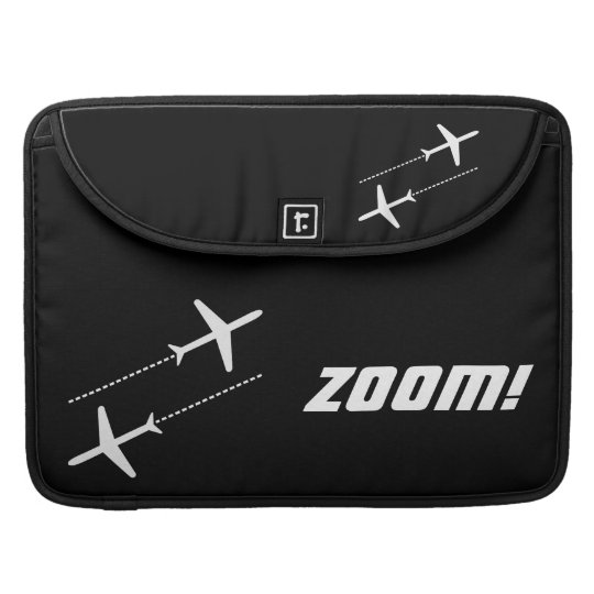 Black and White Customisable Retro Aircraft Design Sleeve For MacBook Pro