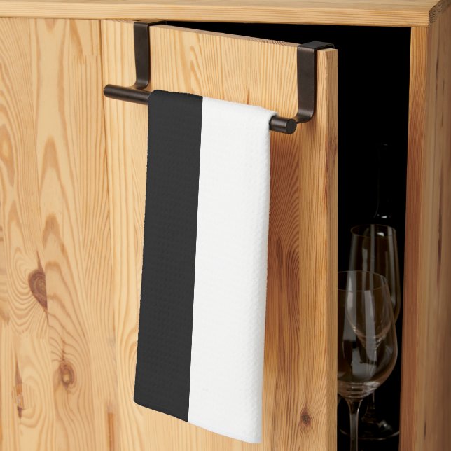 Black and White CUSTOMIZABLE Tea Towel (Thirds Fold)