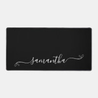 Black and White Cute Bow Signature Name