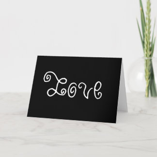 Black and White Cute Love Note Cared Card