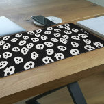 Black and White Cute Skull Pattern Desk Mat<br><div class="desc">Looking for a new desk mat? Love cute skulls? Here's one! Just add your name</div>