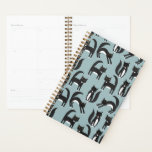 Black and White Cute Tuxedo Kitty Cats Pattern Planner<br><div class="desc">Lots of lovely little black and white Tuxedo cats on a duck egg blue background.
Purrfect for animal lovers.</div>