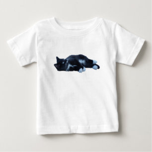 Black and white cute Tuxie kitten Baby T-Shirt