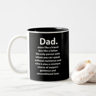 Black and White Dad Daddy Quote  Two-Tone Coffee Mug