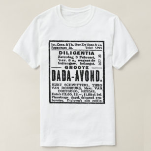 BLACK AND WHITE DADA ART NEWSPAPER ADVERT T-Shirt