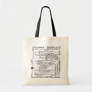 BLACK AND WHITE DADA ART PROGRAMME SOIREE Tote Bag
