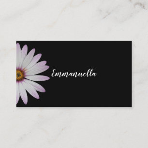 Black and White Daisy Business Card