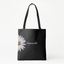 Black and White Daisy Personalised