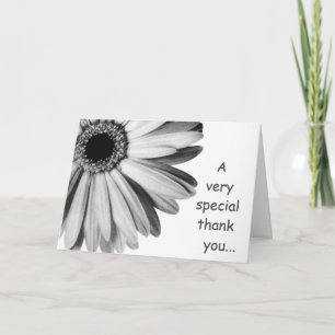 Black and White Daisy Petals - Super Cute Design Thank You Card