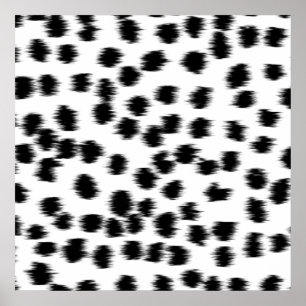 Black and White Dalmatian Print Pattern.