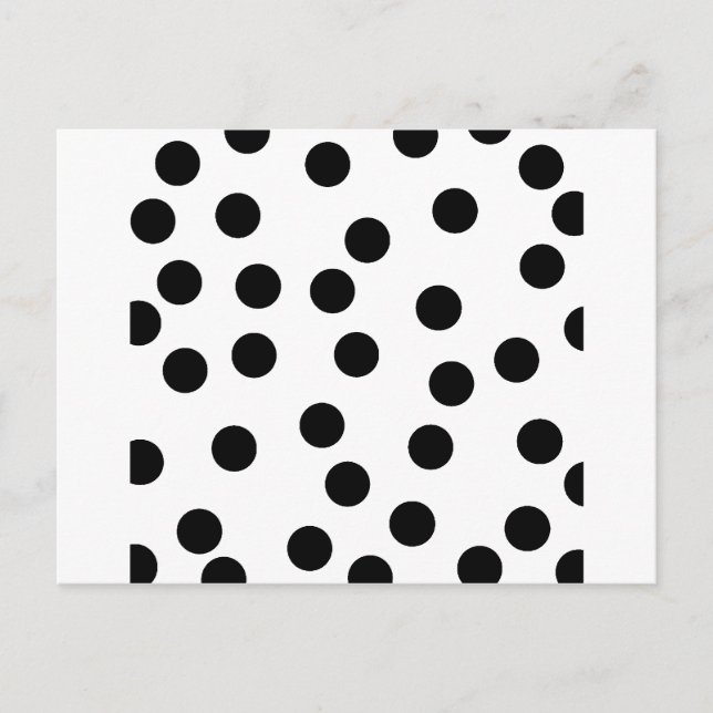 black_and_white_dalmatian_spot_pattern.png postcard (Front)