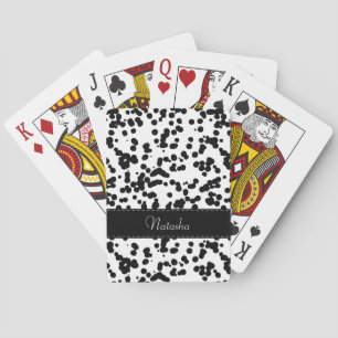 Black and White Dalmatian Spots Playing Cards