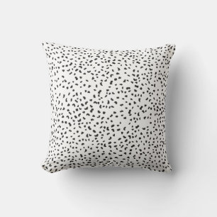 Black and White Dalmatian Spotted Pillow