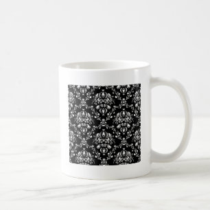 Black and White Damask Coffee Mug