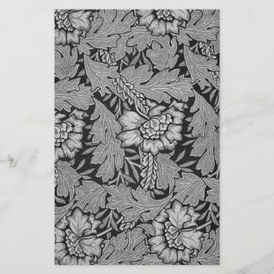 Black and White Damask Craft Paper